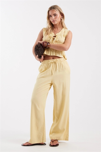 Брюки из смешанного льна, надеваемые через голову co-ord артикул 154079179