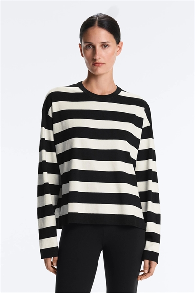 Свитер из полосатого трикотажа артикул 156591208