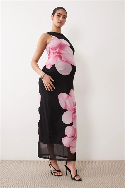 Платье-миди без рукавов из сетчатой ткани от Mamalicious Maternity артикул 153750224