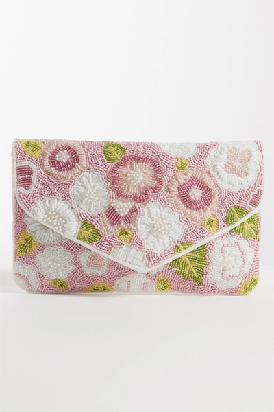 Клатч-конверт с цветочным орнаментом артикул 153115849