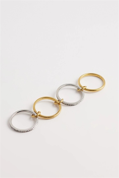 Эксклюзивное кольцо из нержавеющей стали с стразами артикул 155333945