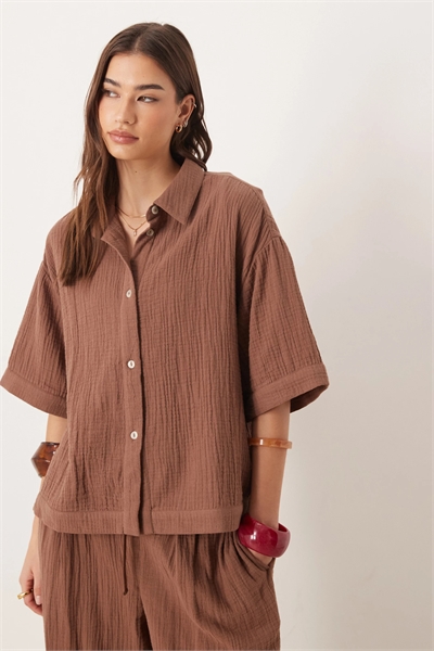 Рубашка с короткими рукавами Callie Beach Cheesecloth Resort артикул 153254903