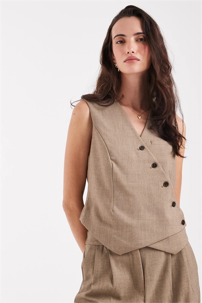 Жилет асимметричного кроя co-ord артикул 155034152