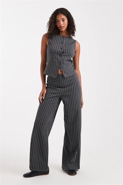Брюки с широкими брючинами в тонкую полоску co-ord артикул 148069241