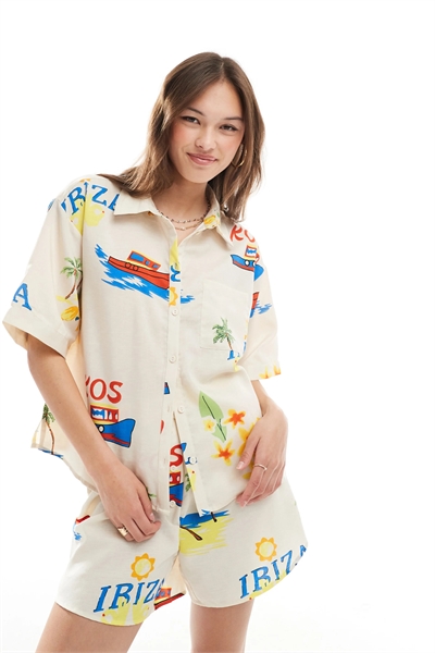 Рубашка прямого кроя co-ord артикул 142841903