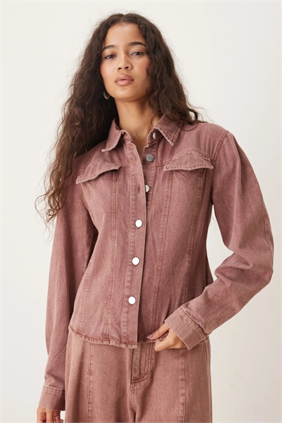 Джинсовая рубашка с завязками от Britt co-ord артикул 150325414