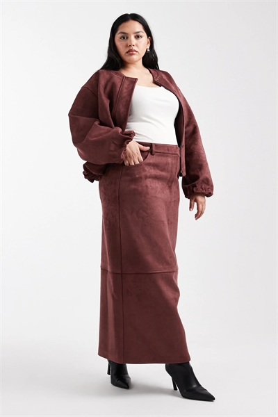 Макси-юбка из искусственной замши co-ord артикул 149078649