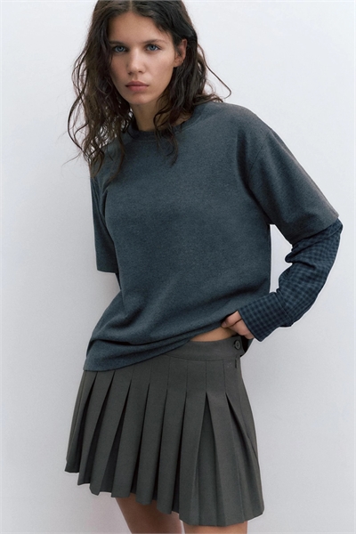 Мини-юбка в складку артикул 151679553