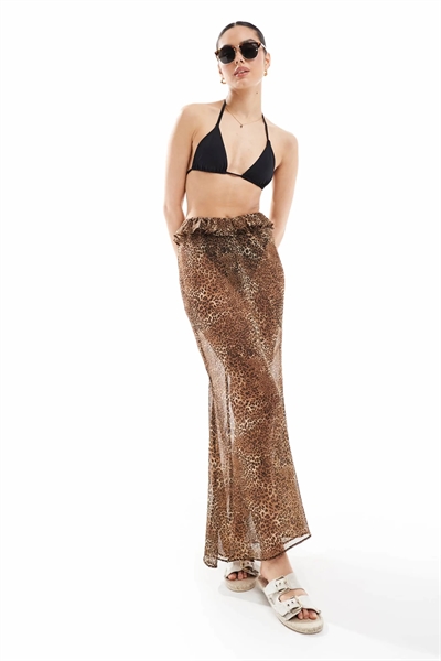 Макси-юбка из пляжного шифона артикул 140306956