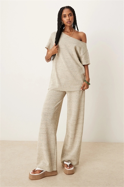 Брюки из трикотажа с широкими брючинами co-ord артикул 149998775