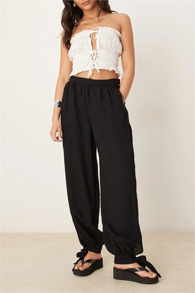 Брюки с широкими штанинами артикул 143083883