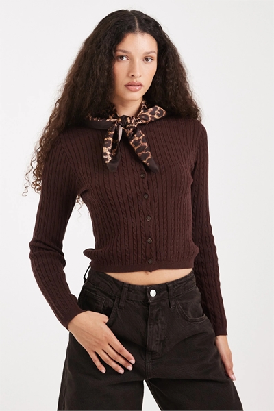 Хлопковый кардиган с круглым вырезом артикул 151334560