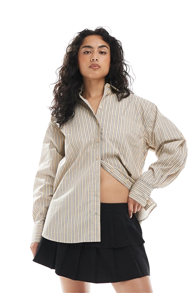 Рубашка свободного кроя артикул 143504896