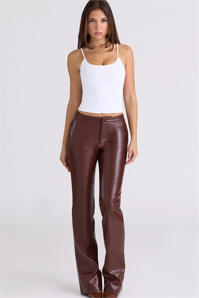 Брюки из веганской кожи Adara артикул 153887888