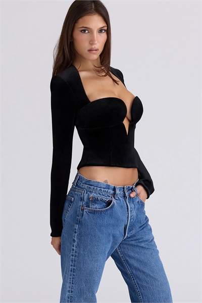 Топ-корсет Sierra Velvet с глубоким вырезом артикул 154117636