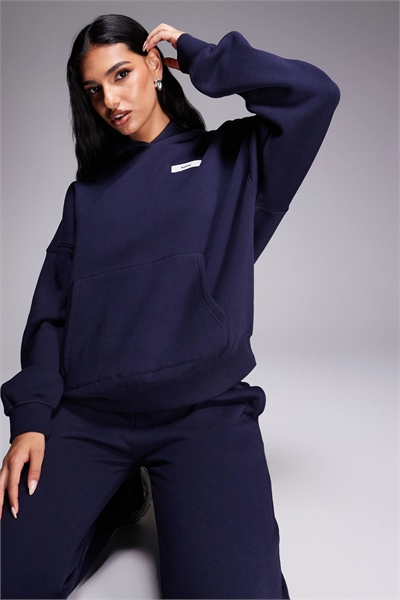 Худи свободного кроя с логотипом и этикеткой из ткани с высоким содержанием хлопка co-ord артикул 147996484