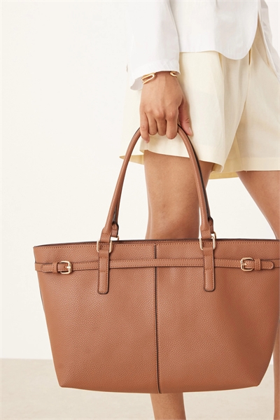 Сумка-тоут через плечо, с восточно-западным дизайном и пряжками артикул 145945671