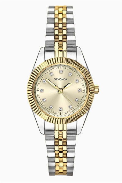 Часы Francis с круглым циферблатом диаметром 26 мм в двухцветном исполнении артикул 149072119