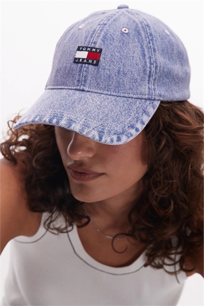 Кепка из вымытого денима с логотипом в виде флага артикул 143373323