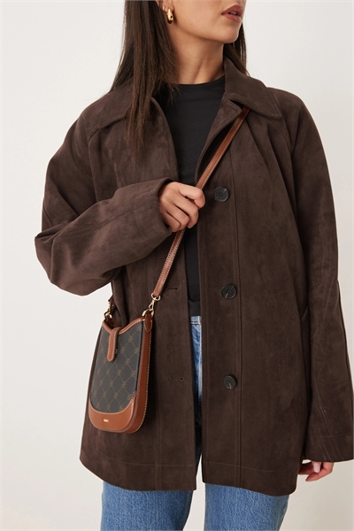 Сумка через плечо с монограммным принтом артикул 154312467