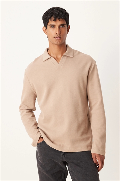 Полуформальная рубашка-поло с длинными рукавами артикул 151257776