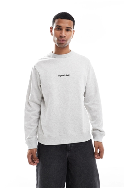 Свитшот свободного кроя с вышитым логотипом артикул 148849392