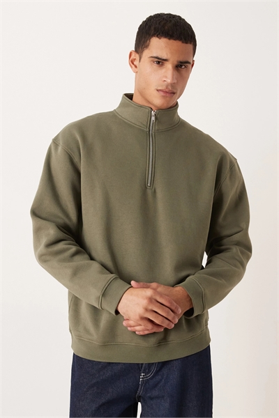 Свитшот Essentials свободного кроя с четвертью молнии артикул 148923124