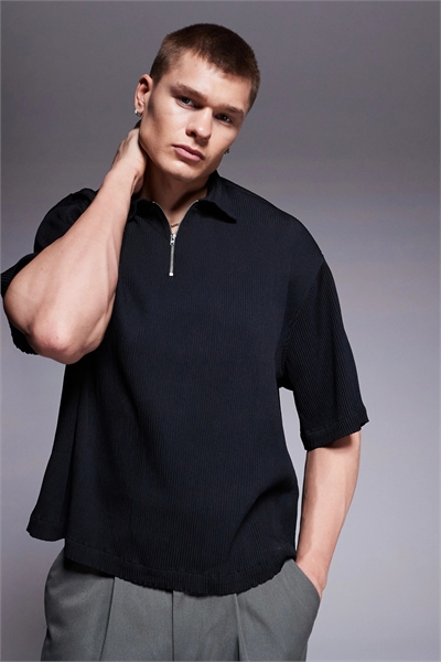 Рубашка прямого кроя с плиссированной верхней частью артикул 139174038