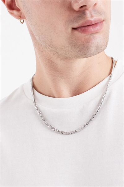 Ожерелье из квадратной кабельной цепочки шириной 3 мм артикул 150197494
