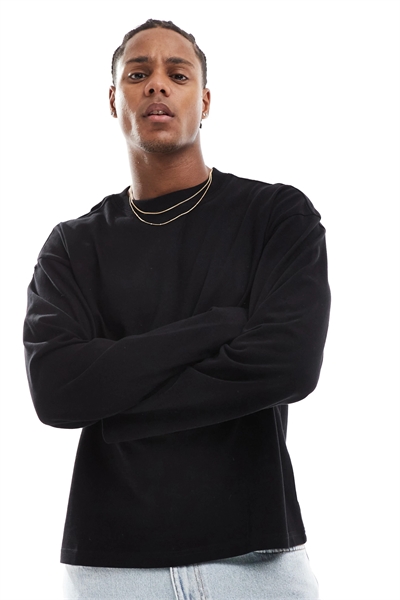 Футболка с длинным рукавом прямого кроя артикул 138172757