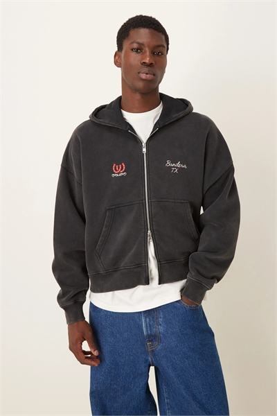 Толстовка с капюшоном и застежкой-молнией в западном стиле артикул 151967647