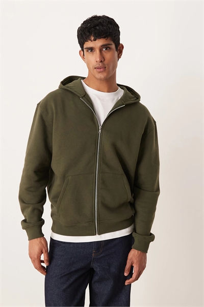 Худи свободного кроя с капюшоном и застежкой-молнией артикул 150391800