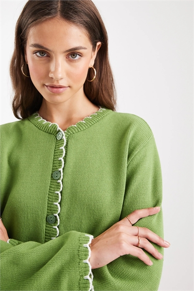 Кардиган с отстрочкой артикул 150363574