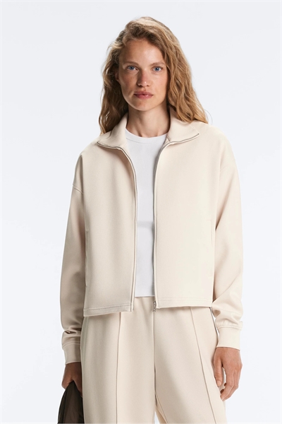 Куртка из пике с высоким воротником и хлопковыми вставками артикул 156647430