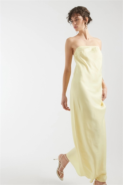 Макси-платье с атласным поясом артикул 155314500