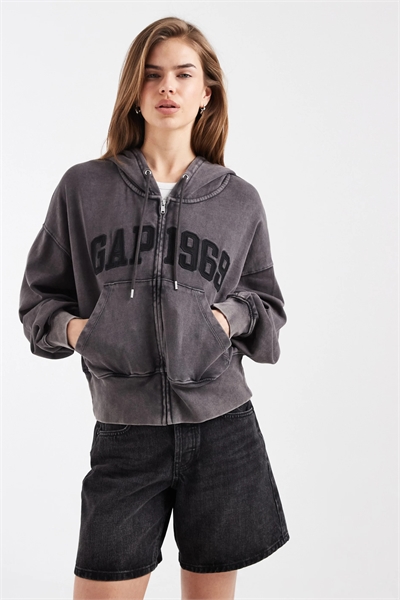 Худи с капюшоном из махровой ткани, свободного кроя, с логотипом артикул 155313820