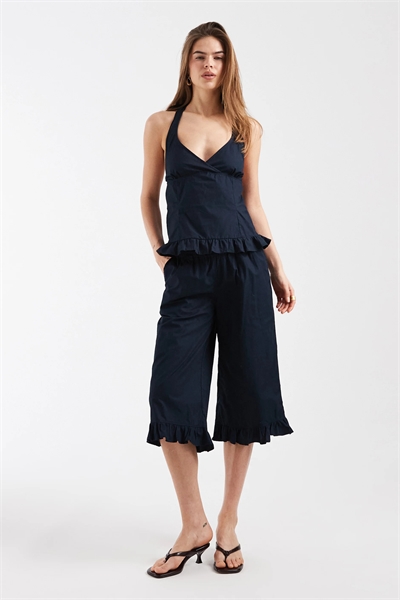 Брюки-капри с оборками из ткани тенисон co-ord артикул 155589529