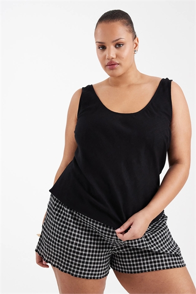 ASOS DESIGN: льняная майка с круглым вырезом для полных артикул 153753936