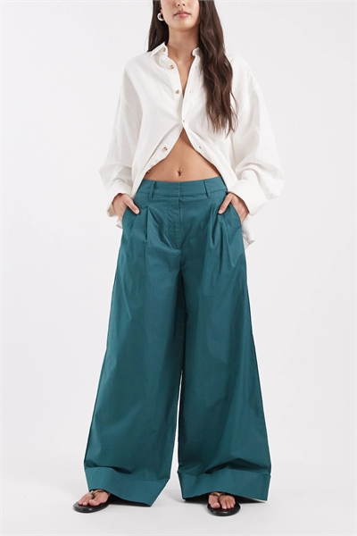 Брюки с широкими брючинами и отворотами co-ord артикул 153887719