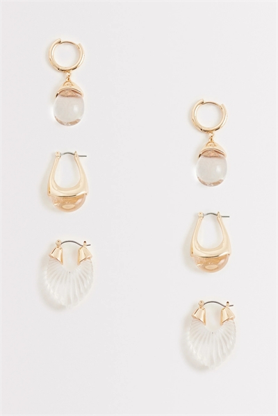 Набор из 3-х подвесных сережек cleargllo артикул 154328037