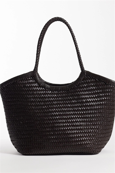 Сумка-корзинка из плетеной кожи артикул 153052590