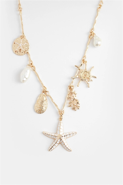 Ожерелье с подвеской в виде морского обитателя и искусственной жемчужины от Beachtreasure артикул 154328060