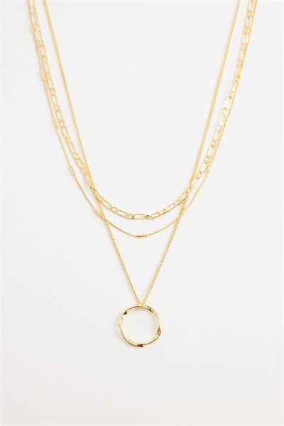 Многоярусное колье с открытыми звеньями артикул 153836998