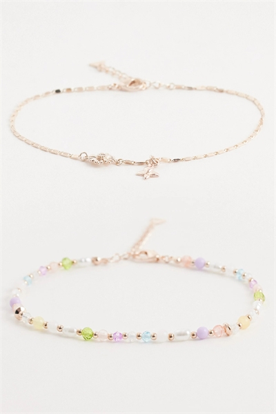 Браслет на лодыжку с многослойными подвесками edeissi артикул 154328078