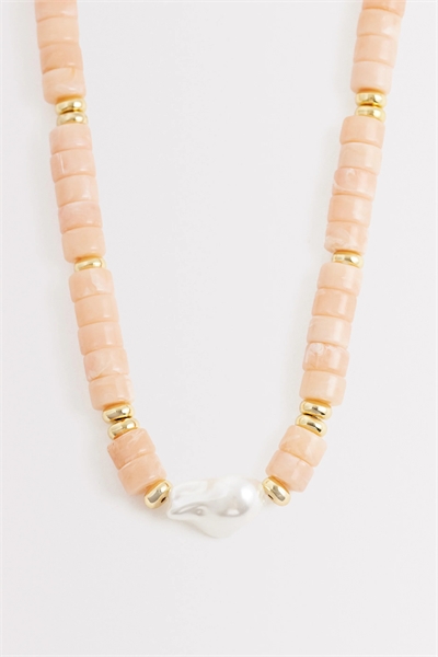 Колье с жемчужинами и бусинами артикул 153816930