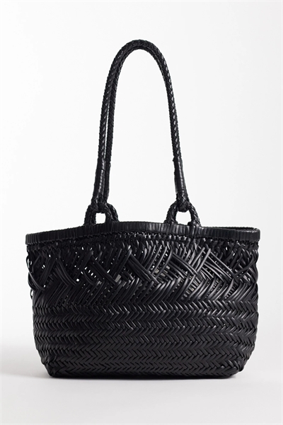 Сумка-тоут из кожи с плетеным узором артикул 153052591