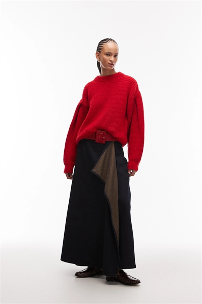 Юбка из джинсовой ткани артикул 153648345