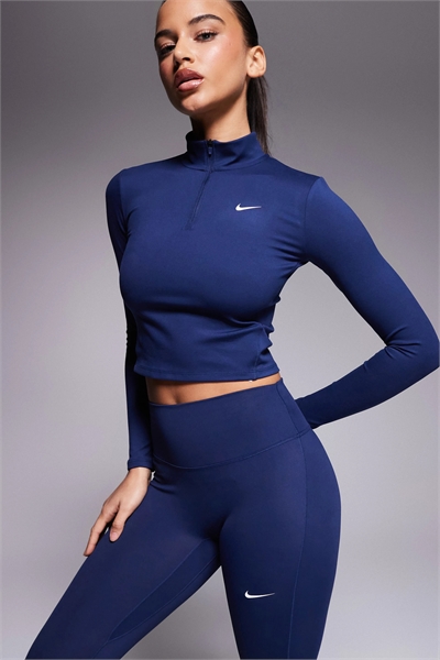 Облегающая кофта с длинным рукавом и полузастежкой-молнией Nike One Training артикул 147133132