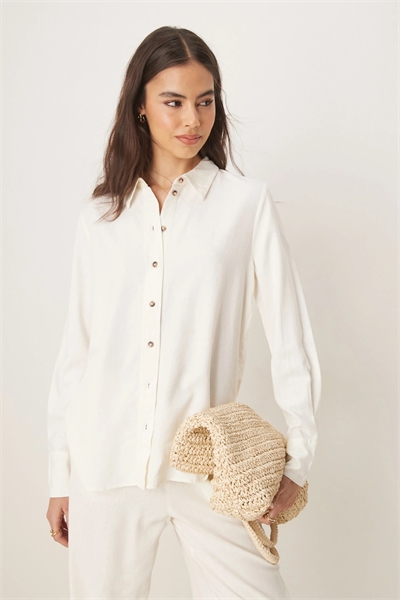 Рубашка из льняной ткани свободного кроя co-ord артикул 139105149