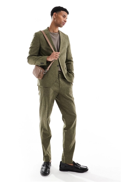 Брюки из смешанного льна премиум-класса артикул 134728698